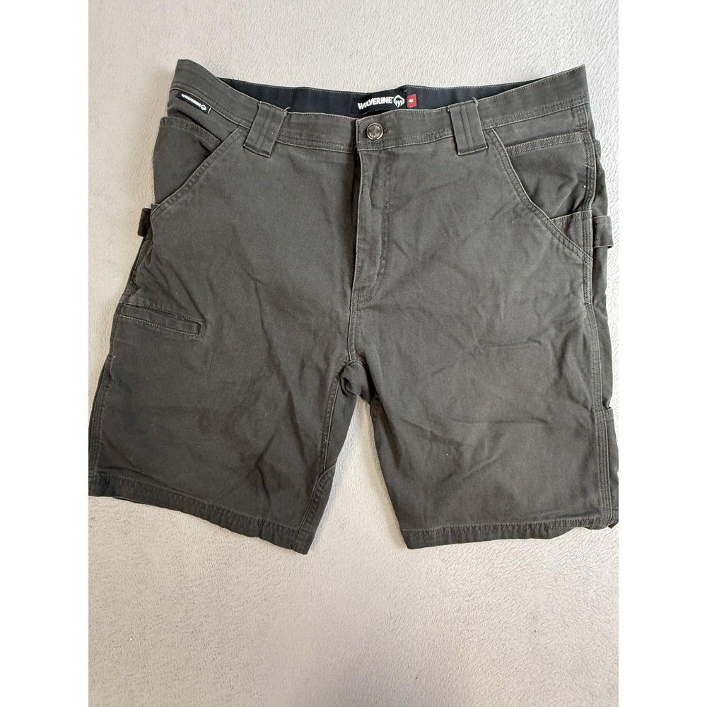 Wolverine Shorts Mens 40 Gray Utility Cargo Workwear Cotton Blend‎ Carpenter